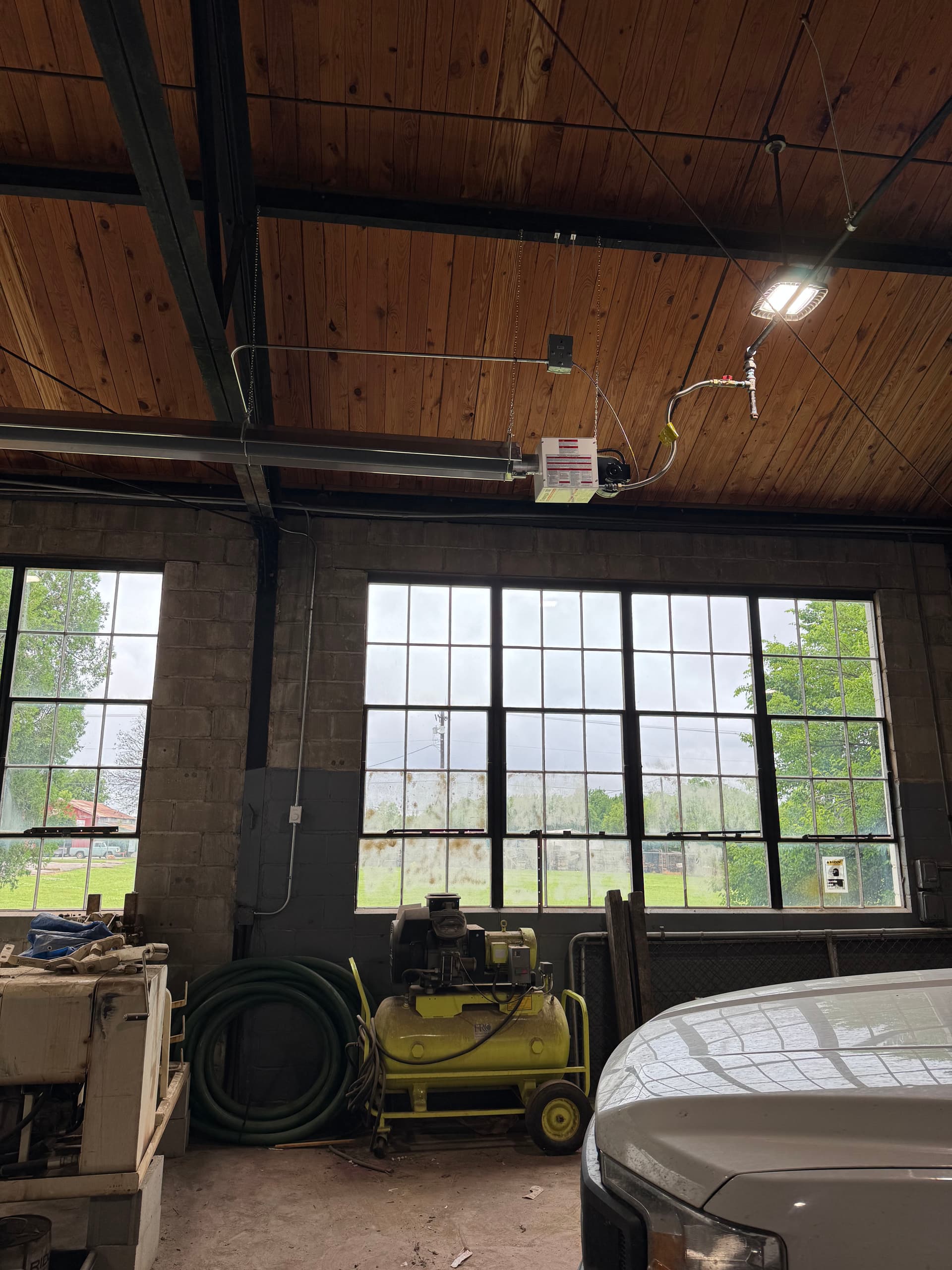 Installation of Hanging Heaters at the Oklahoma Wildlife & Fish Game Building