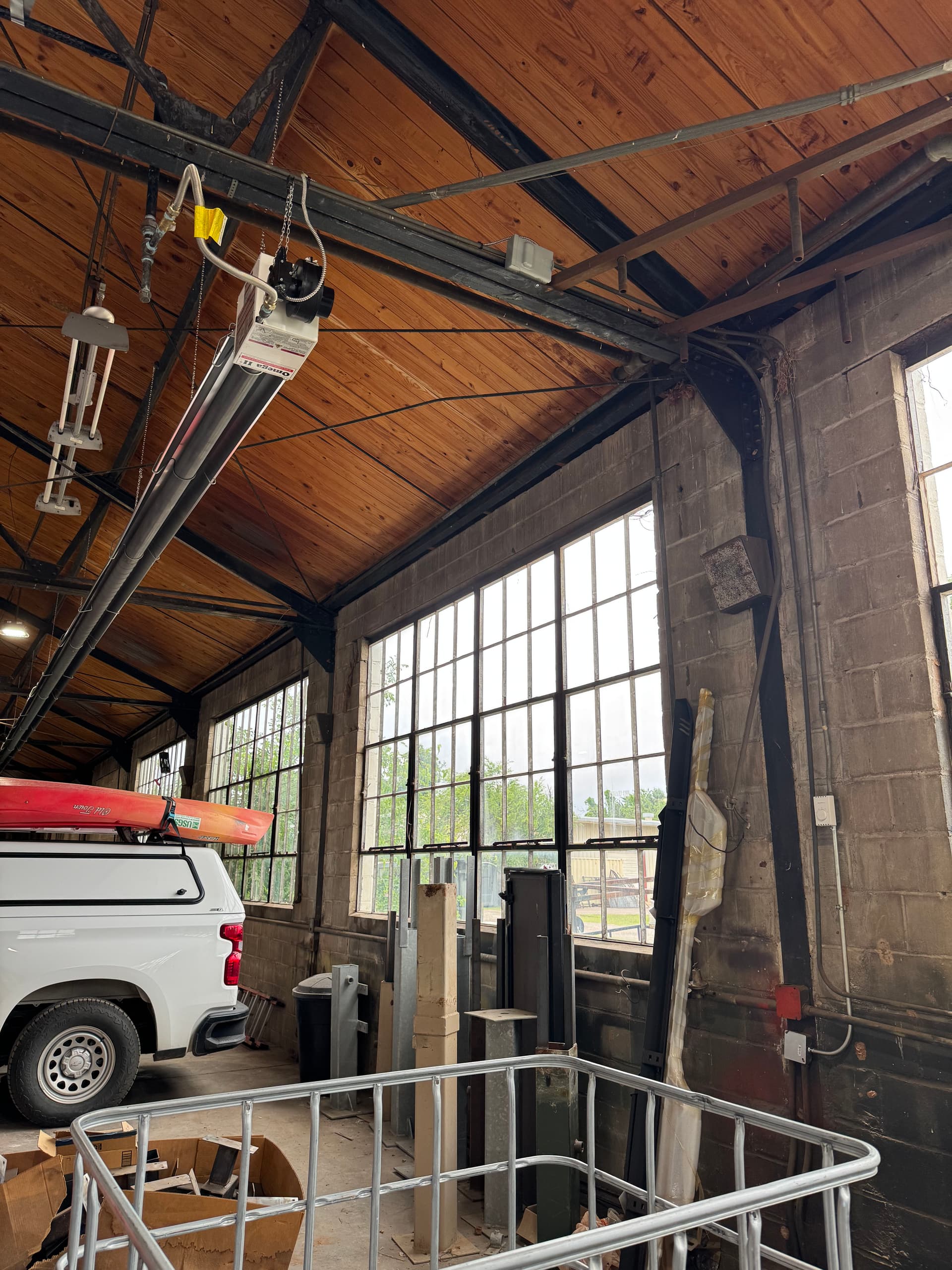 Installation of Hanging Heaters at the Oklahoma Wildlife & Fish Game Building